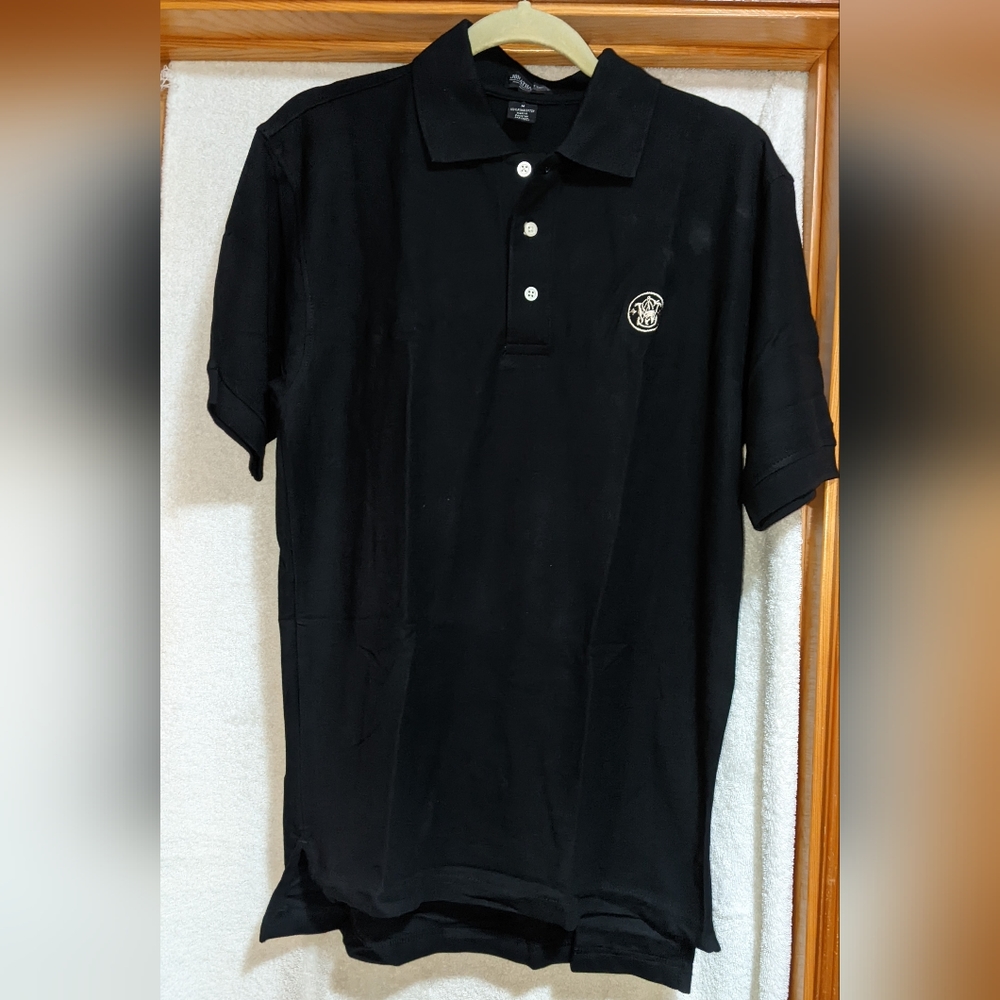 Black Smith & Wesson polo shirt with logo.